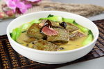 鸡油咸肉烧黑豆腐