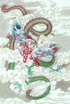 黑白 十二生肖 国画 手绘龙