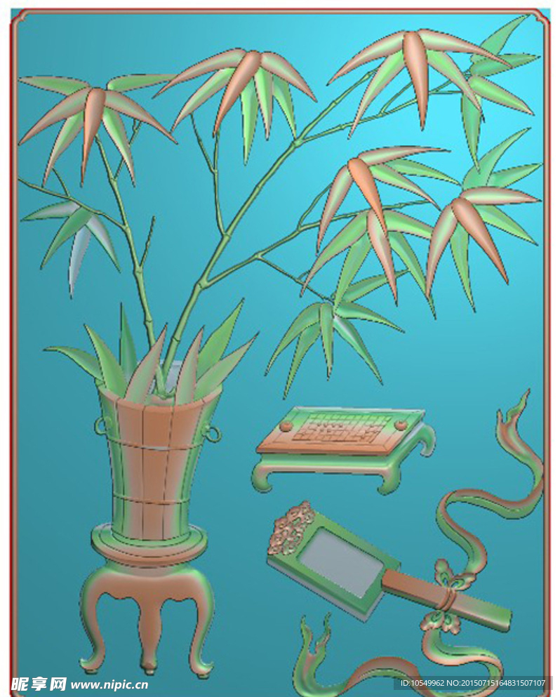 花瓶竹