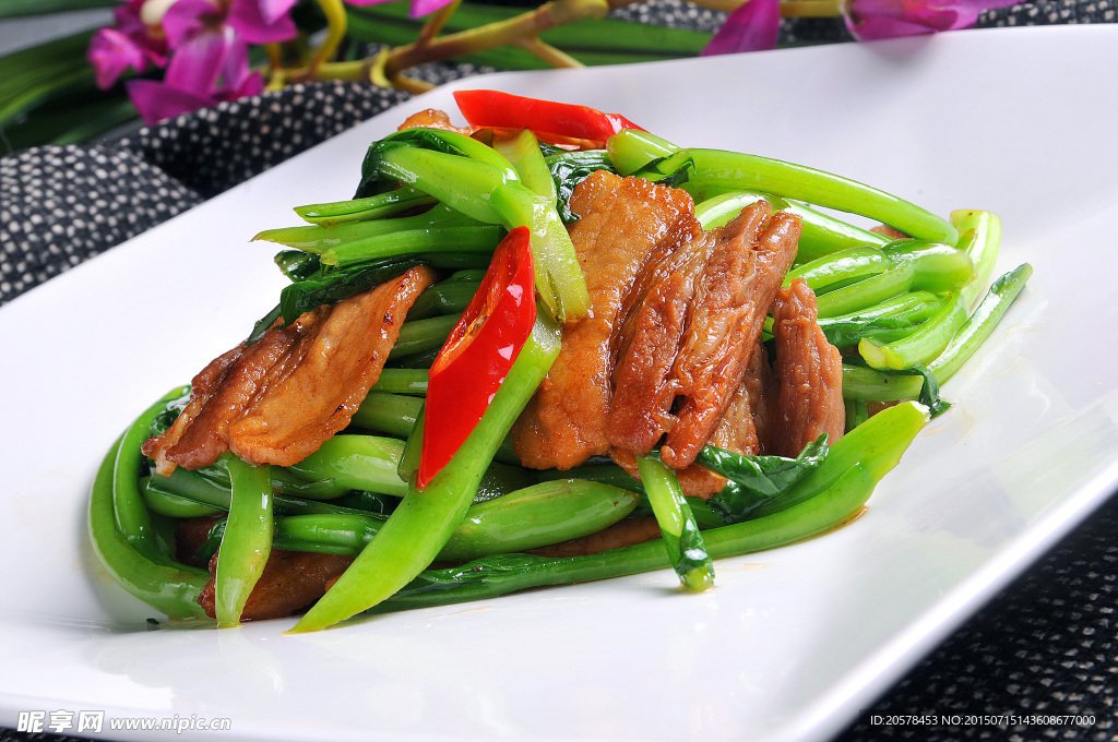 短菜远炒咸肉