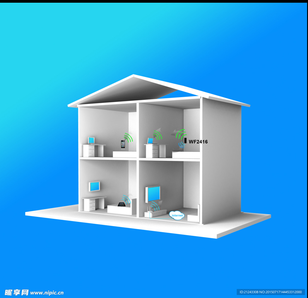 3D别墅户型效果图片