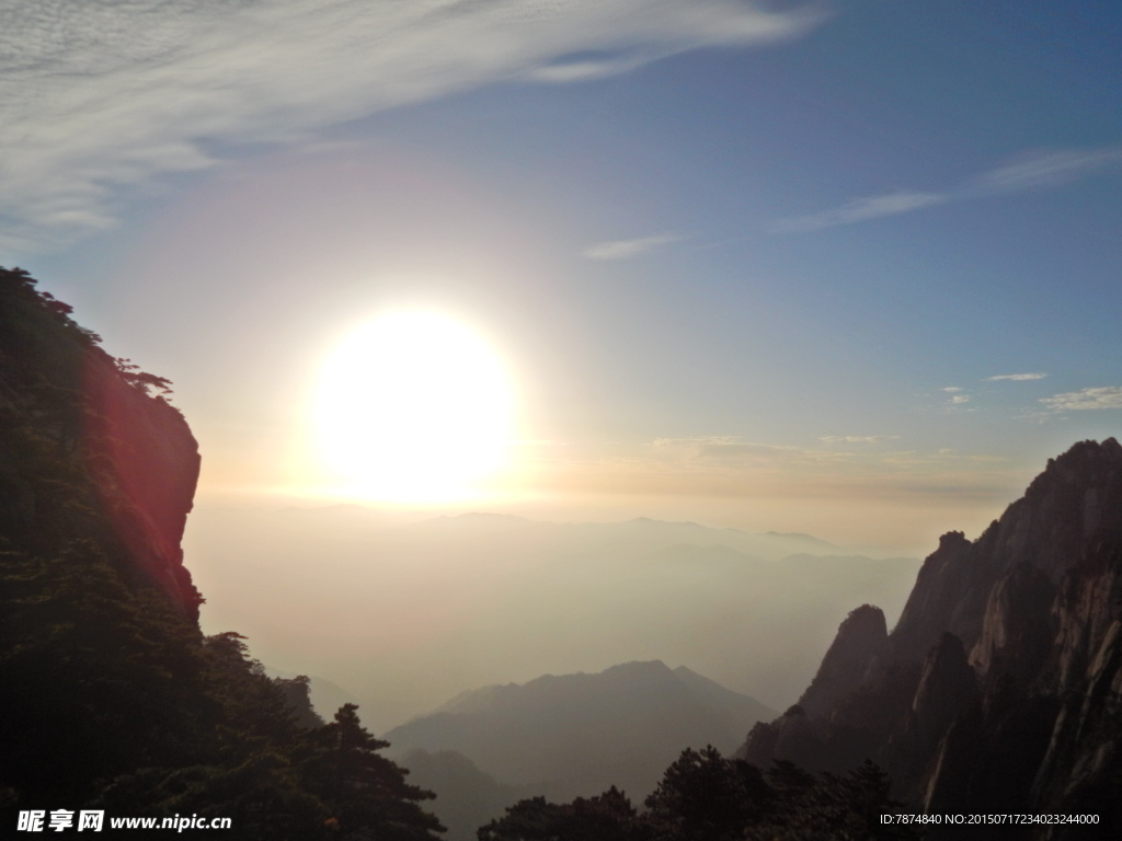 黄山夕阳