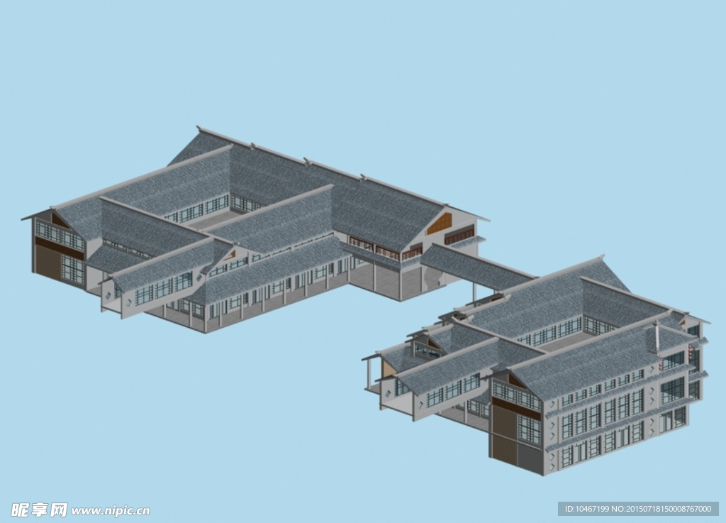 古建3D模型建筑