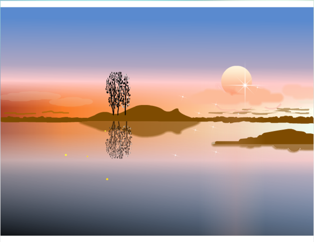 晚霞风景flash动画素材