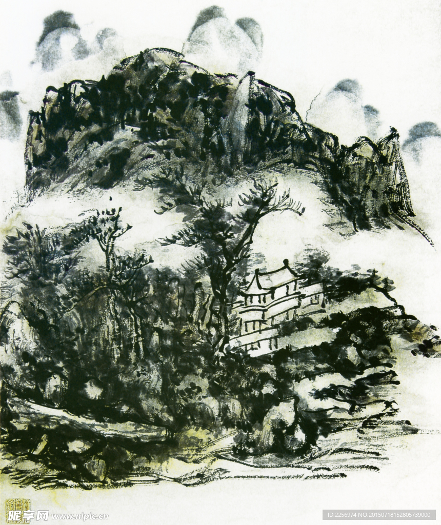 彩墨画