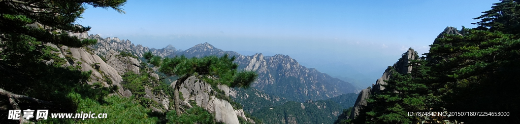 黄山风光全景照片