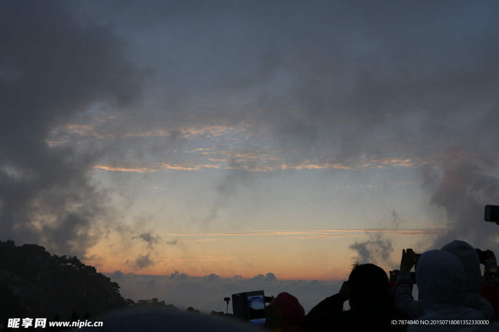 黄山夕阳照片