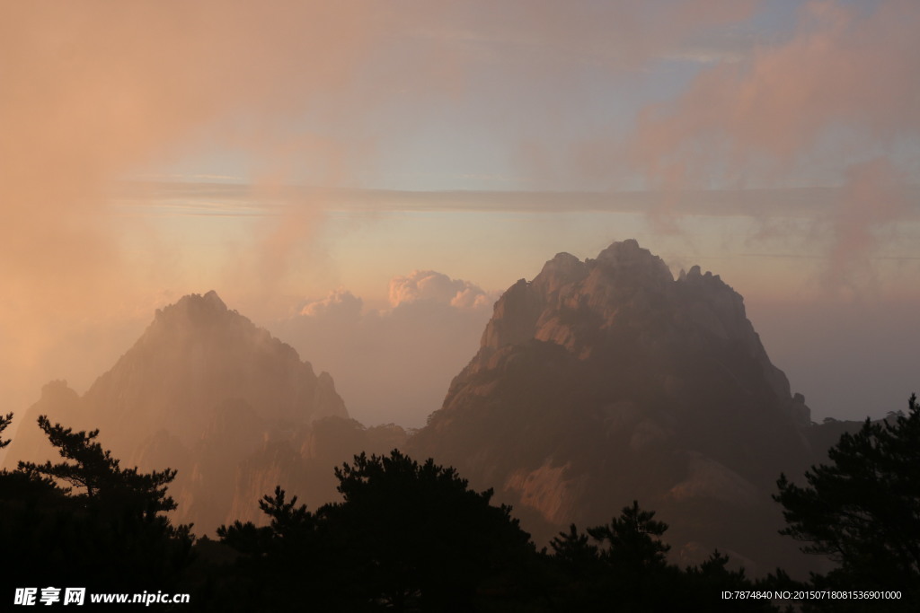 黄山夕阳