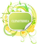 绿花纹矢量图