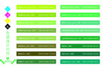 CMYK色值表-绿