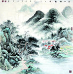 春山烟树图