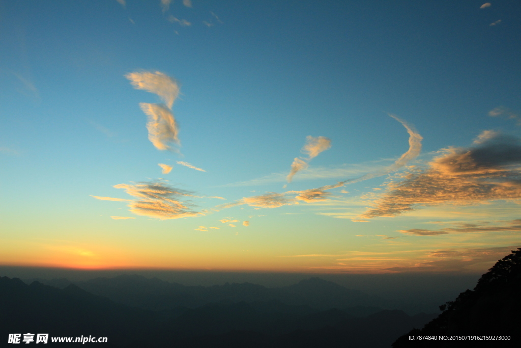 三清山夕阳