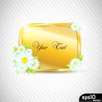 黄金按钮花矢量图