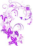 紫花纹矢量图