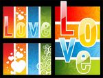 LOVE艺术字矢量图