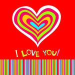 I LOVE YOU与心形矢量