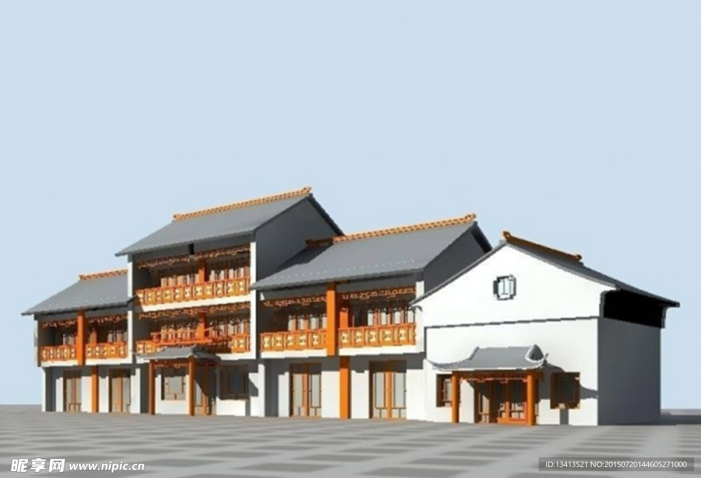 仿古建筑室外模型