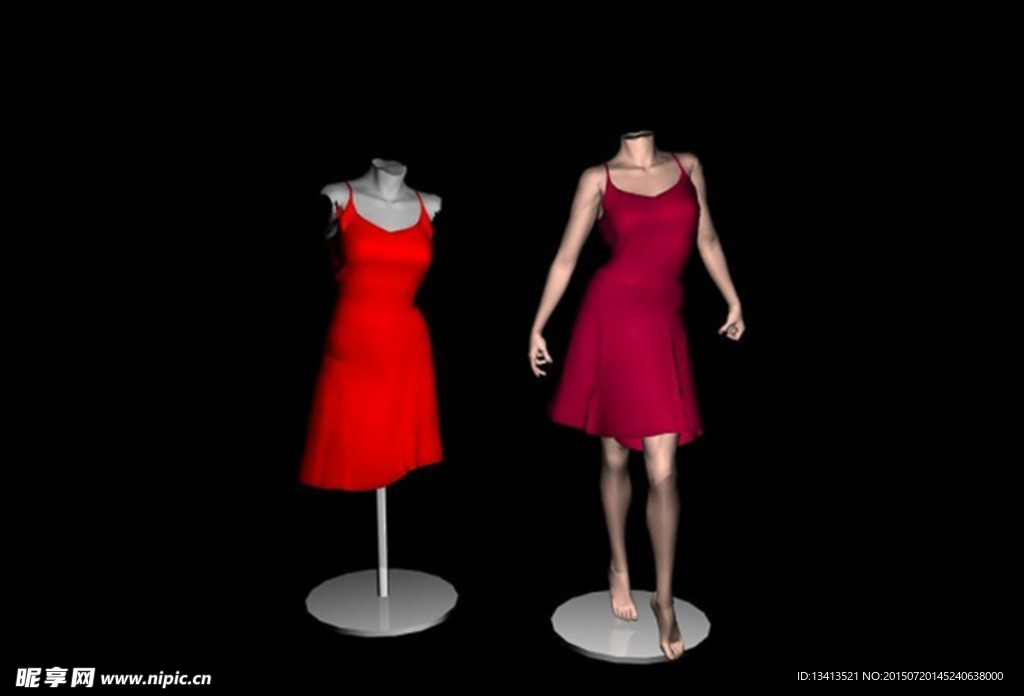 服装模特3d模型