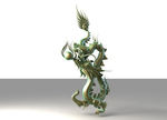 龙雕塑3D模型设计