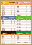 水吧 价目表