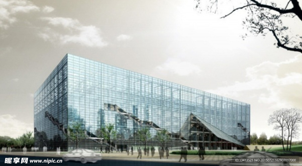 玻璃建筑大厦3D模型