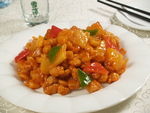 菠萝鸡虾球