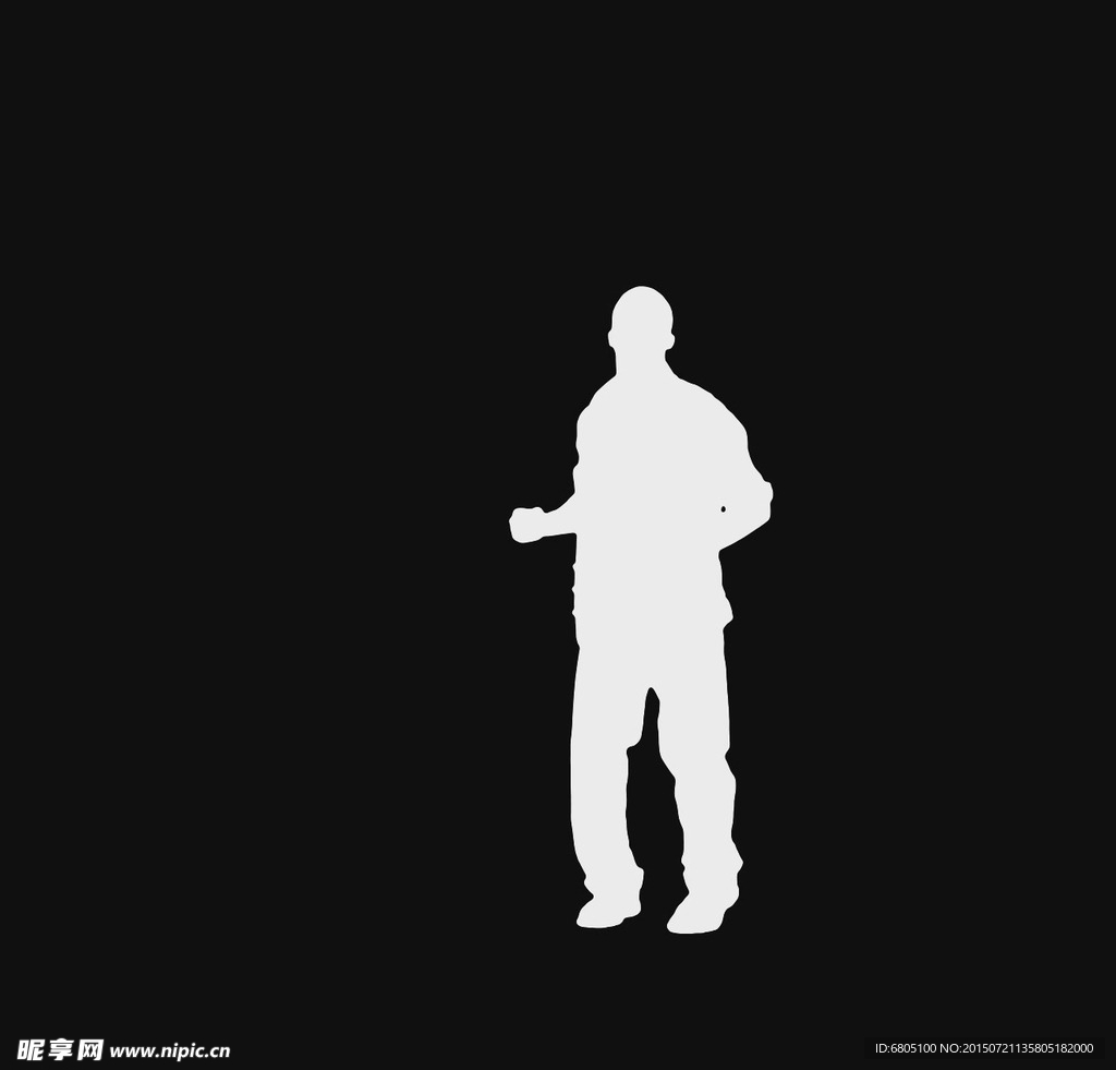 黑白人影