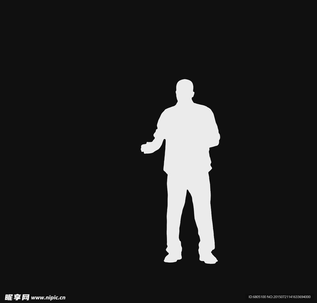 黑白人影