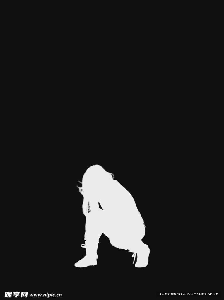黑白人影