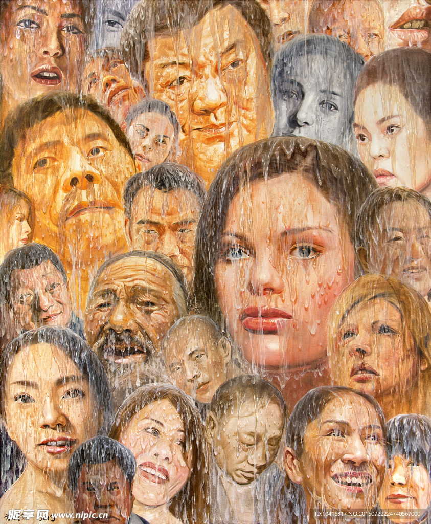 方力钧油画