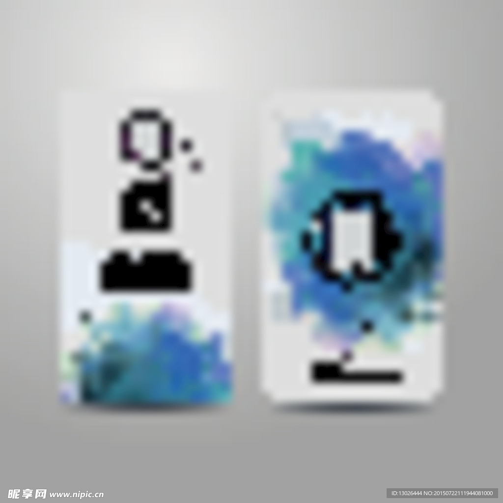 水彩风商业名片