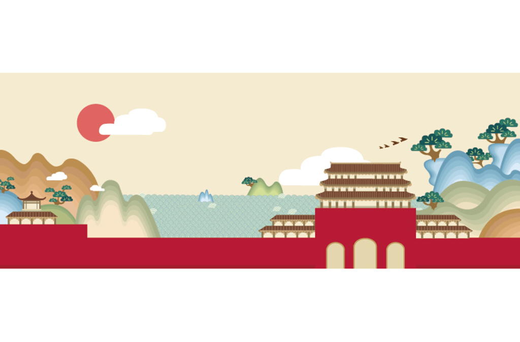 扁平化中国传统建筑