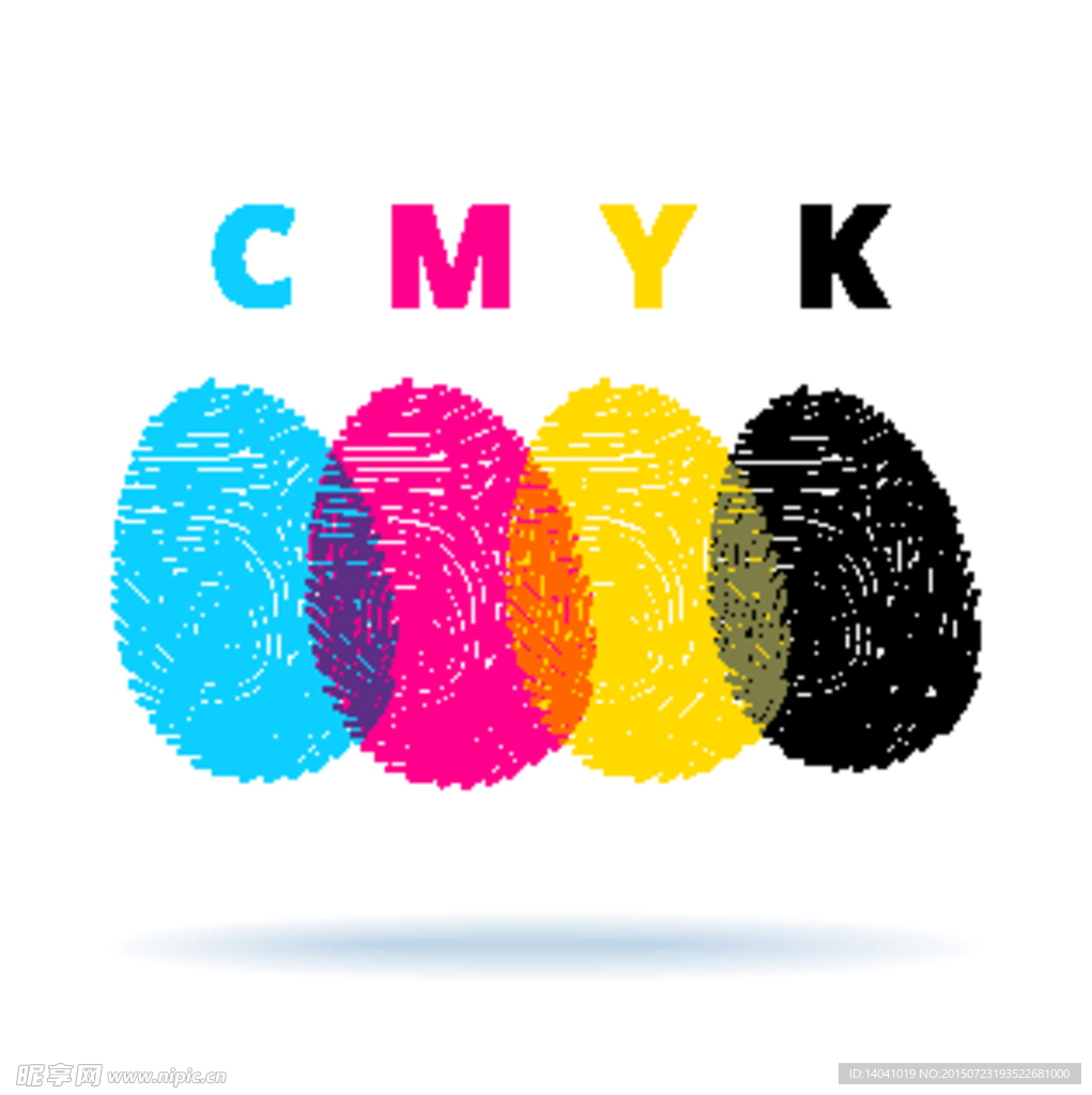 CMYK手指印设计