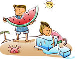 夏日吃西瓜