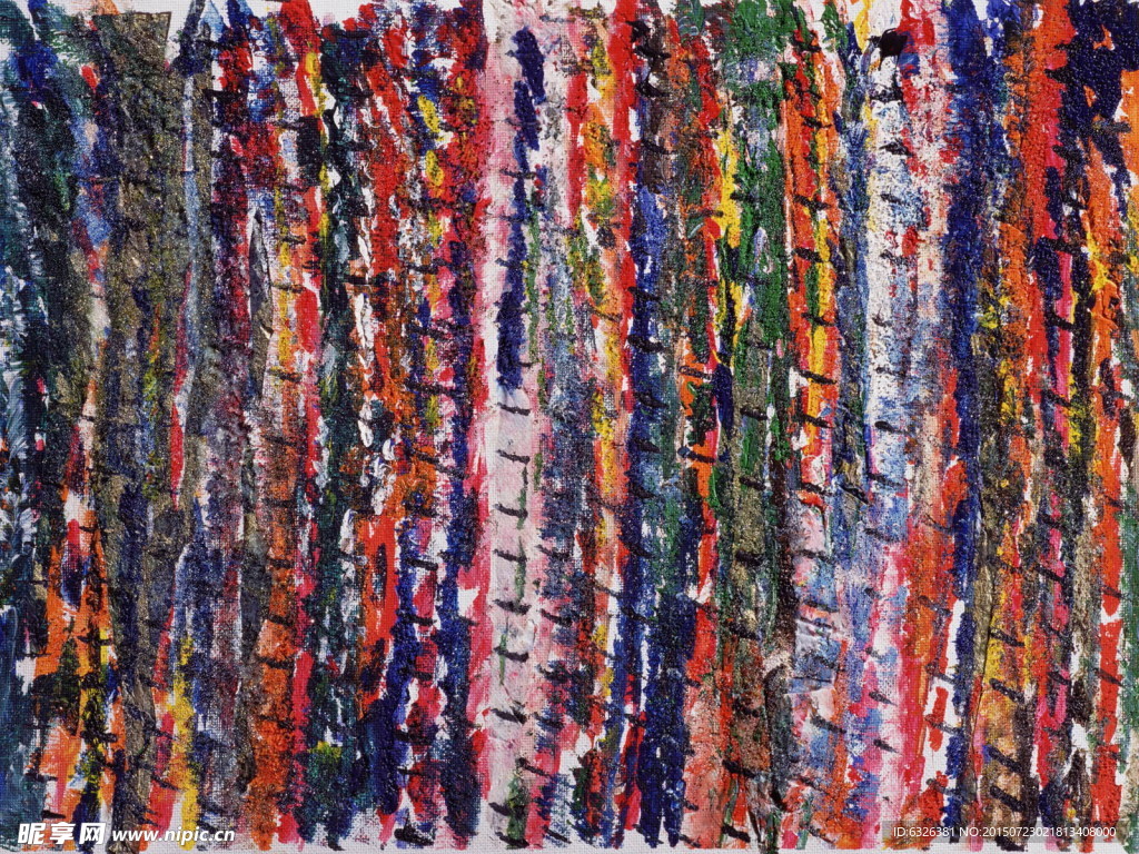 油画花纹背景质感融图