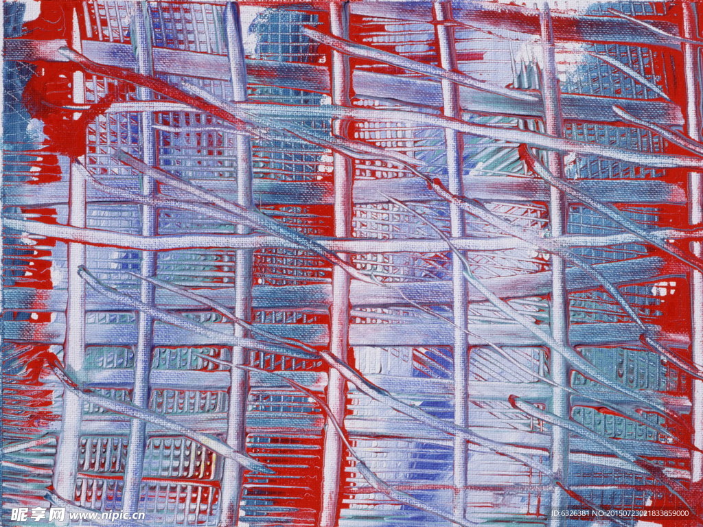 油画花纹背景质感融图