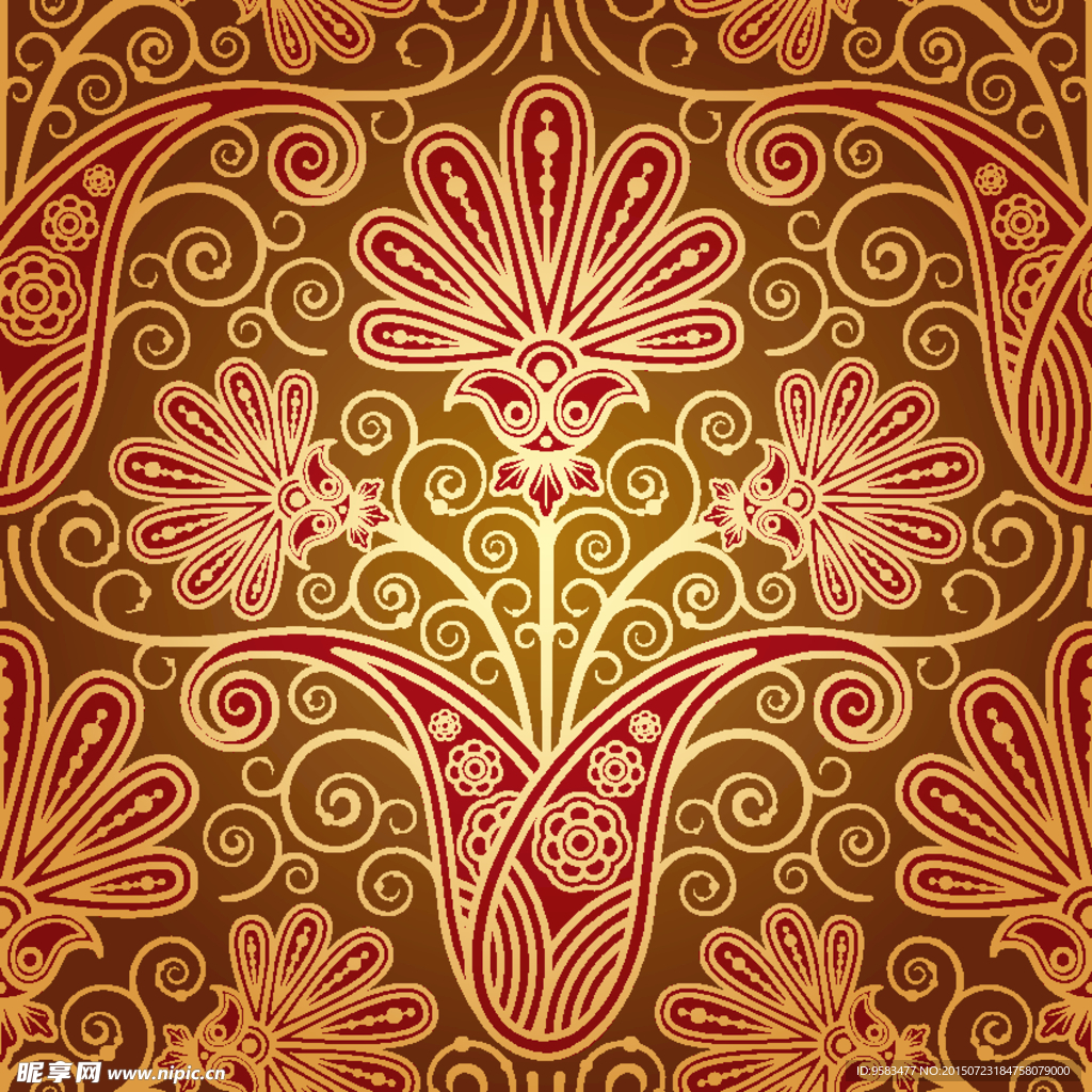 抽像人物花纹矢量