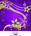 黄色小花纹矢量