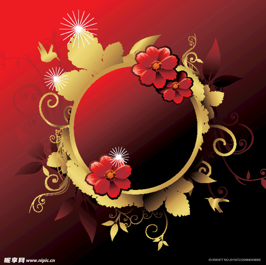 红金边框矢量