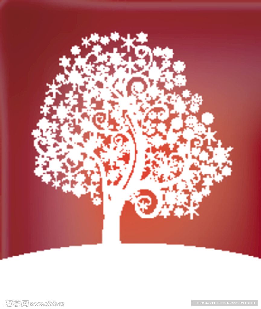 星光树花纹矢量