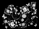 美花纹矢量图