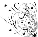 抽象心花纹矢量图