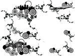 花纹花枝元素矢量图
