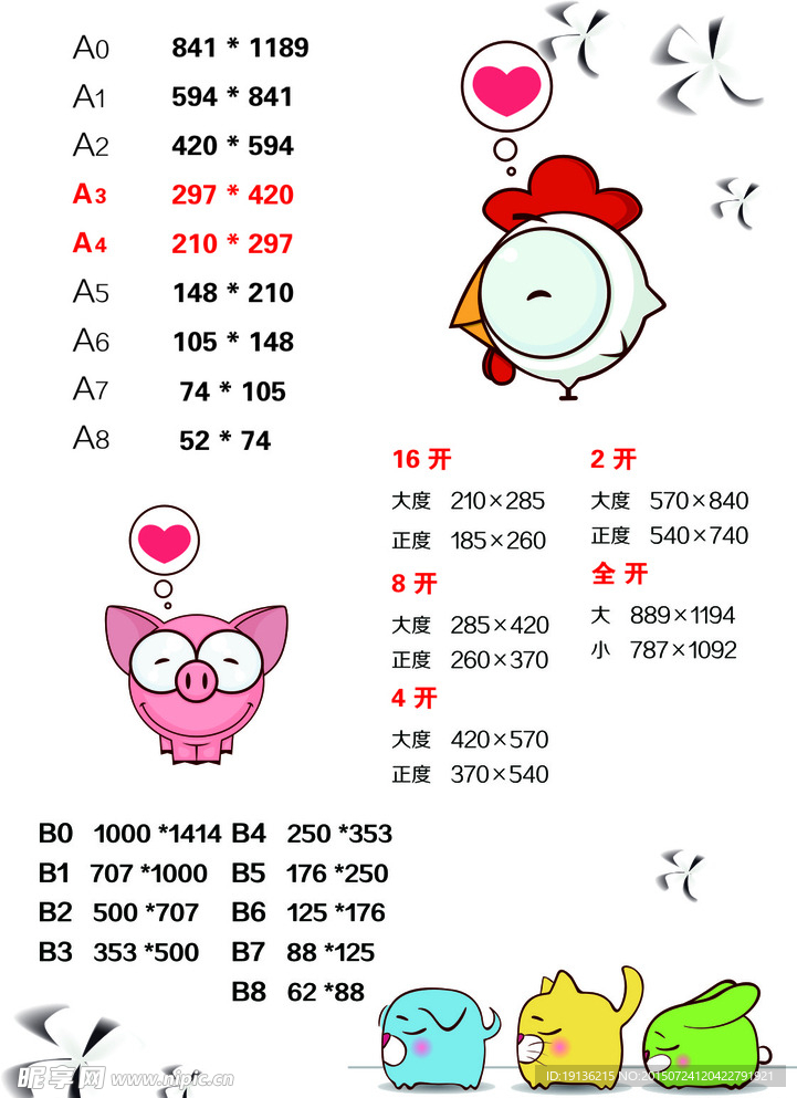 纸张大小海报