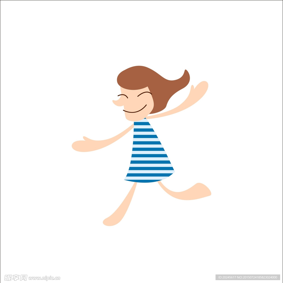 人物 女孩 矢量图
