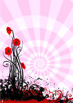 光芒与花纹矢量图