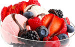 草莓水果硬冰冰淇淋