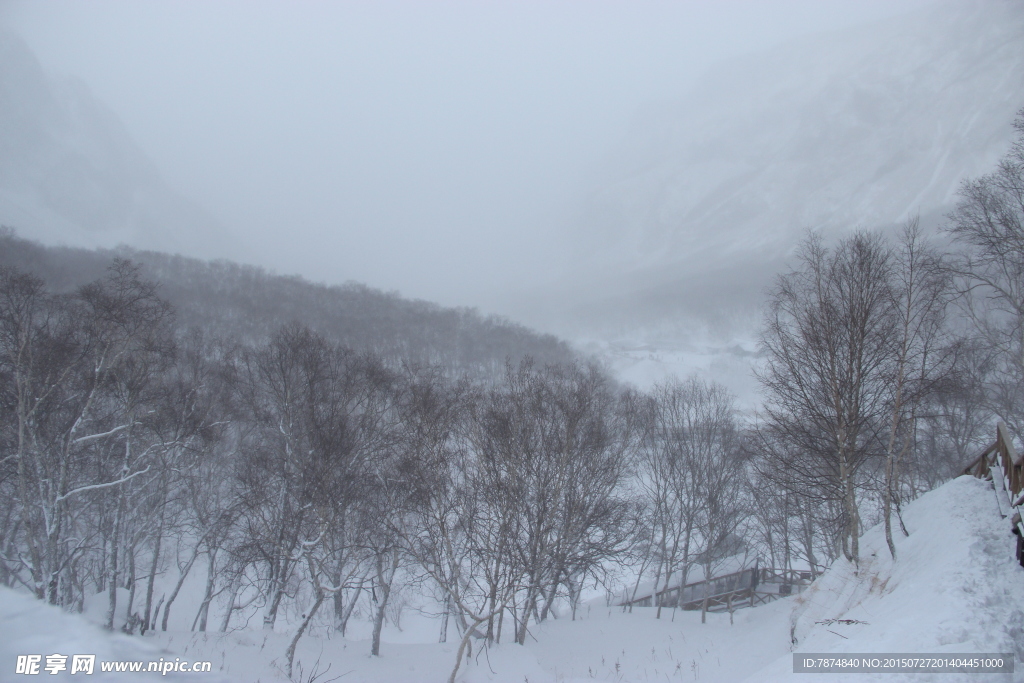 长白山雪景