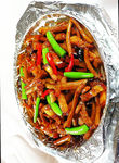 铁板茶树菇烧肉