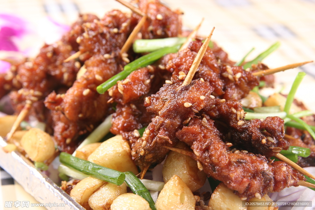 铁板串香肉